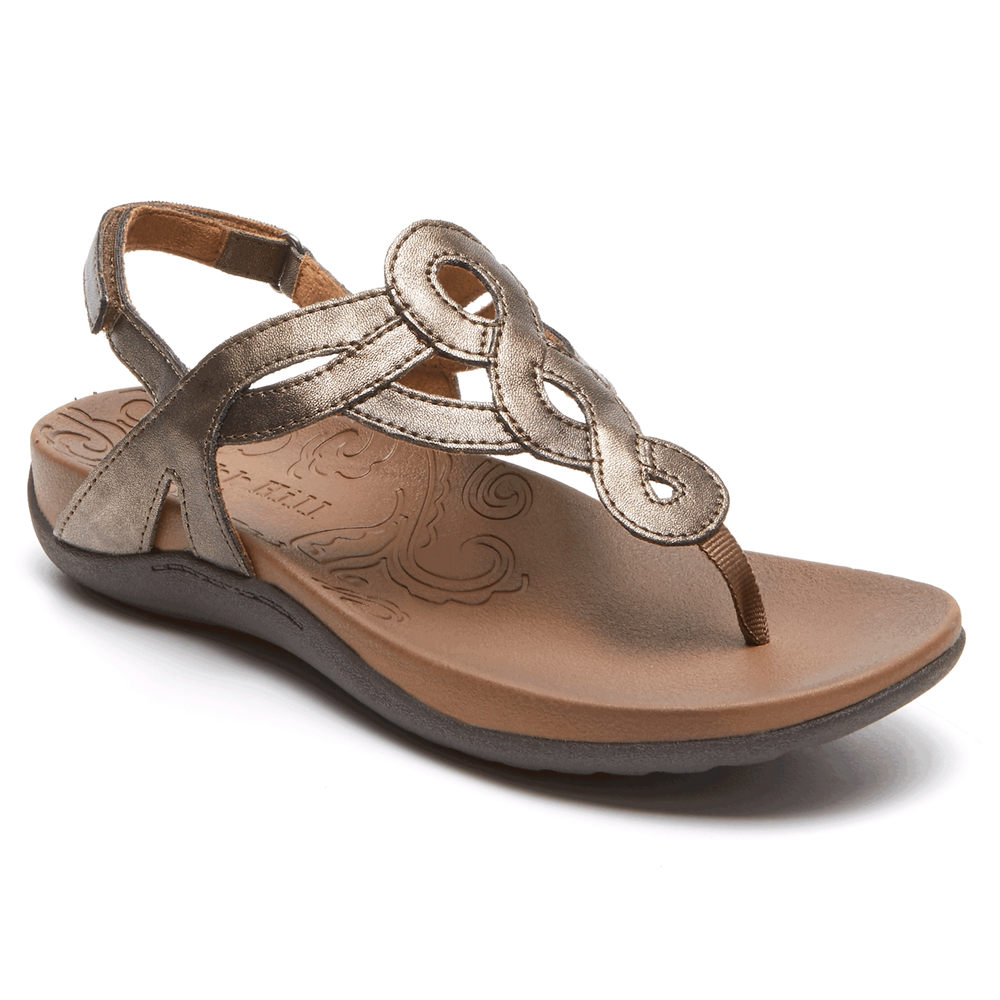 Sandalias Rockport Mujer Mexico - Ramona Marrom Oscuro - HXSCY2631